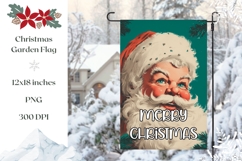 Cute Watercolor Christmas Deer Garden Flag Template Product Image 1