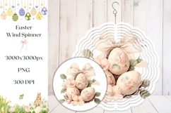 Easter Wind Spinner, Floral Eggs Wind Spinner Template Product Image 1