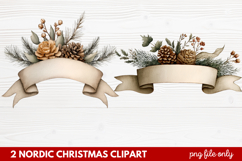 2 Nordic Christmas Clipart | Scandinavian Holiday PNG Product Image 1