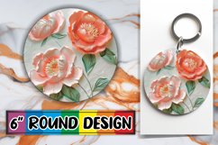 Elegant Petal Bliss: Circle Design PNG Sublimation Product Image 1