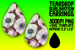 Creative Teardrop Design for Craft Projects , Flower Pattern Product Image 1