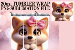 SWEET MOMENTS 20oz TUMBLER WRAP, 3D Dog Product Image 1