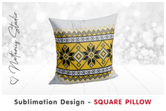 5 Cozy Christmas Knitted Designs - Sublimation Square Pillow Product Image 8