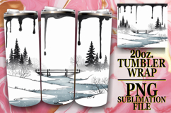 Bright love 20oz tumbler wrap, Winter Product Image 1
