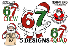 Santa 67 SVG PNG Christmas Funny Six Seven Meme Viral Quote Gen Z Tiktok Trend Cutting File Cricut Sublimation Download Dtf Print Hands Hat, six seven svg, santa 67 png, viral meme svg, funny xmas png, gen z trend, tiktok meme, christmas svg, santa meme, 
