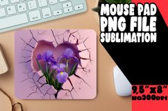 Flower Love Sublimation Mouse Pad Product Image 1