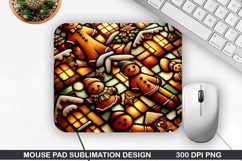 Mouse Pad Sublimation, Christmas Mouse Pad PNG Design Product Image 1