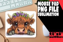 Peekaboo Cow Mouse Pad Farm Animal Sublimation Product Image 1