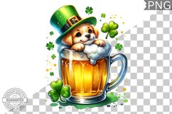 St. Patrick&#039;s day Dog - Clipart Sublimation PNG Product Image 1