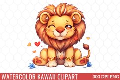 Watercolor Kawaii Clipart Product Image 1