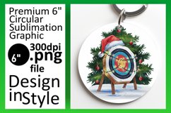 Trendy Round Design for Keychains , Holiday Product Image 1
