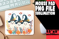 Watercolor Halloween Ghost Mouse Pad PNG Product Image 1