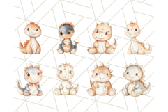 Cute Pastel Dinosaur Clipart PNG Bundle for Nursery Art Product Image 3