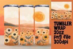Boho Tumbler Wrap - Minimalist Landscape Patterns 20oz Product Image 1