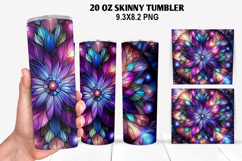 Flower Skinny Tumbler 20oz Wrap Design, Flowers Tumble PNG Product Image 1