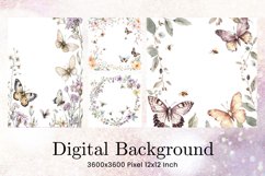 Flower Pattern Background Wallpaper Digital Paper_67 Product Image 1