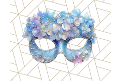 Vintage Garden Masquerade Floral Eye Mask PNG Clipart Product Image 3