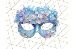 Vintage Garden Masquerade Floral Eye Mask PNG Clipart Product Image 3