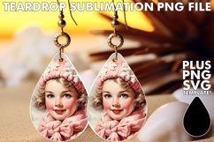 Elegant Teardrop Earrings Design, Christmas Product Image 1
