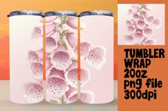 20oz Tumbler Wrap Sublimation Watercolor Floral Design Product Image 1