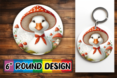 Whimsical Car Coaster Circle PNG, Goose Product Image 1