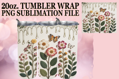 Timeless journeys 20oz tumbler wrap, 3D Flowers Product Image 1