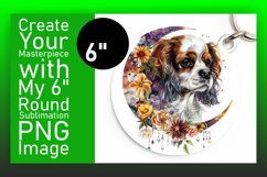 Quirky Round Dog Sublimation Keychain Product Image 1