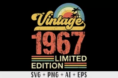 Vintage 1967 Limited edition SVG - 56th Birthday SVG T-shirt Product Image 1