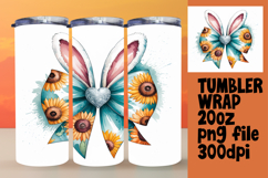 CUSTOMIZED 20oz Tumbler Wrap Design , Easter Bunny Product Image 1