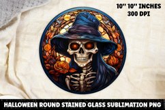 Halloween Stained Glass Sublimation PNG | Skull | Ghost Product Image 1