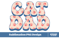 American Cat Dad 4th of July USA Paw DTF PNG Sublimation Product Image 1
