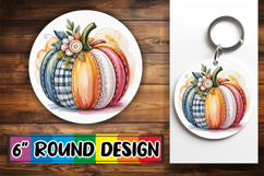 Enchanted Keychain Sublimation, Pumpkin Watercolor Product Image 1