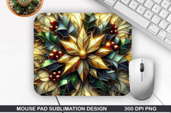 Flowers Mouse Pad Sublimation,Christmas Mouse Pad PNG Design Product Image 1