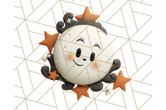 Retro Halloween Clipart Vintage PNG Graphics, 50s Holiday Product Image 3