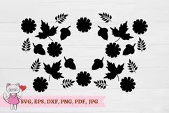 Autumn Leaves svg, Full Wrap Venti Cold Cup 24 oz Product Image 2