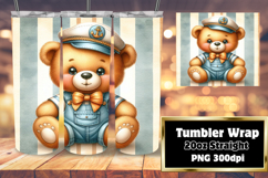 Sublimation Artwork for 20oz Tumblers , Teddy Bear Product Image 1