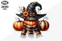 Halloween Pumpkins Sublimation - Clipart PNG Design Product Image 1