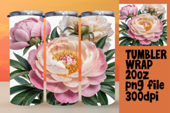 Custom 20oz Tumbler Gift Design , Flowers Product Image 1