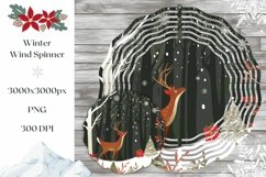 Christmas Night Wind Spinner PNG, Winter Deer Wind Spinner Product Image 1