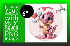 Trendy Circle Design Car Coaster PNG , Cute Dino Product Image 1