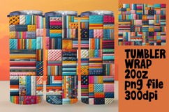 20oz Tumbler Template for Any Occasion , Patchwork Product Image 1