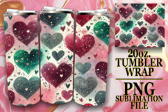 WHIMSICAL GIFT 20oz TUMBLER WRAP, Heart Product Image 1