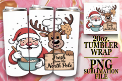 Cheerful Reflections 20oz tumbler wrap, Funny Santa Product Image 1