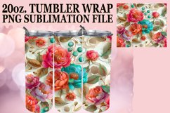 Summer Glitter Bloom Tumbler Wrap - 20oz Sublimation Product Image 1