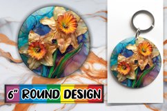 Opulent Floral Gold Sublimation Discs Product Image 1