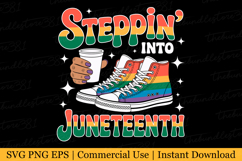 Steppin&#039; Into Juneteenth Svg | Svg Cut Files Product Image 1