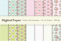 14 Shabby Chic Flowers Digital Paper, Pastel Background Product Image 1