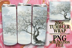 Nature's Chic Floral Watercolor Tumbler Wrap: 20oz Sublimati Product Image 1
