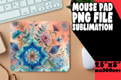 Joyful Desk Pad Sublimation PNG, Watercolor Patter Product Image 1