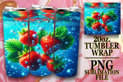 Serene Days 20oz tumbler wrap, 3D Fruits Product Image 1